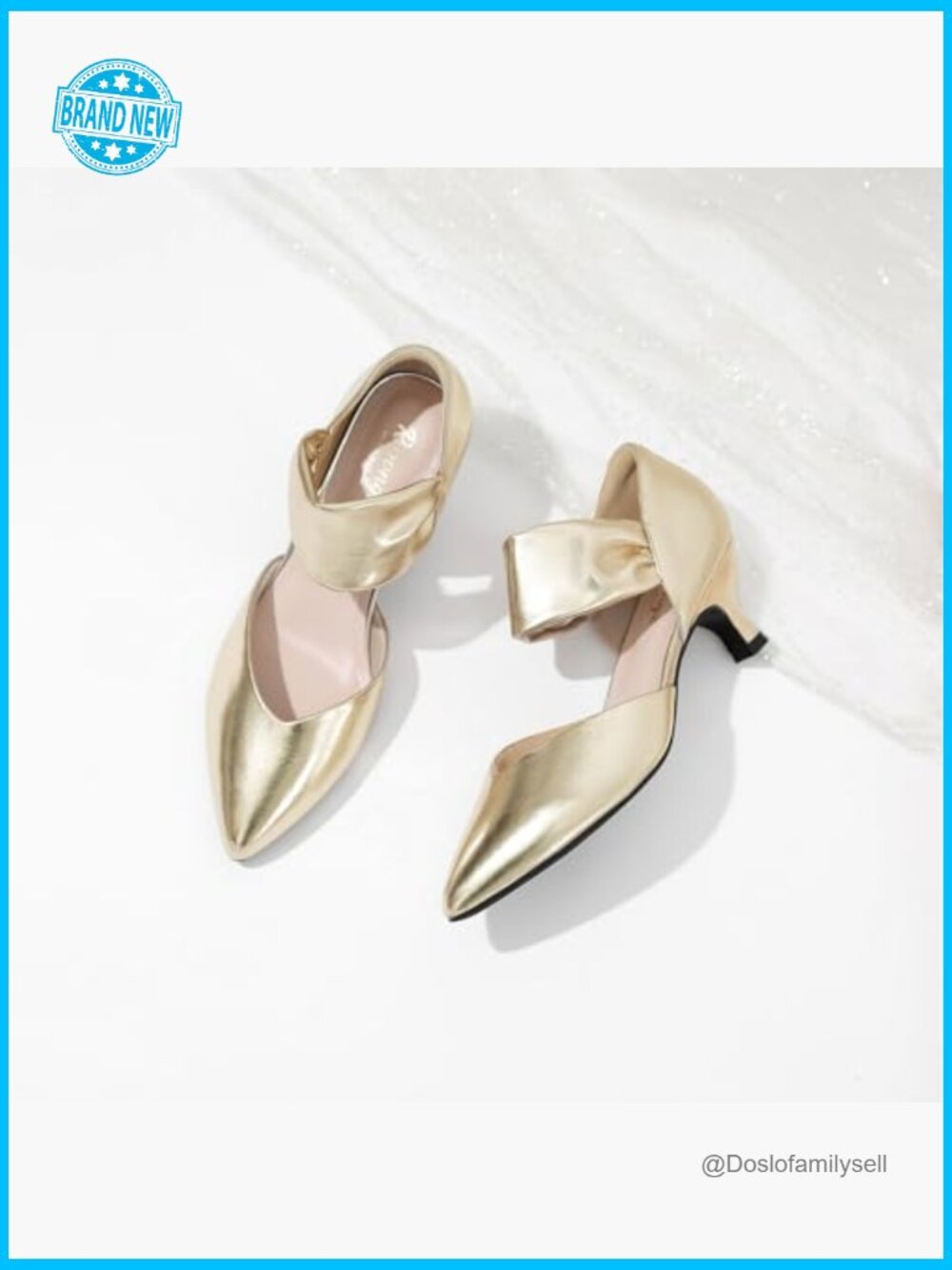 Pointed Toe Kitten Heels Slip On Pumps Elegant Bridal Party Dressy Shoes - Picture 6 of 7